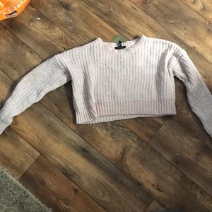 Pink cropped sweater from forever 21